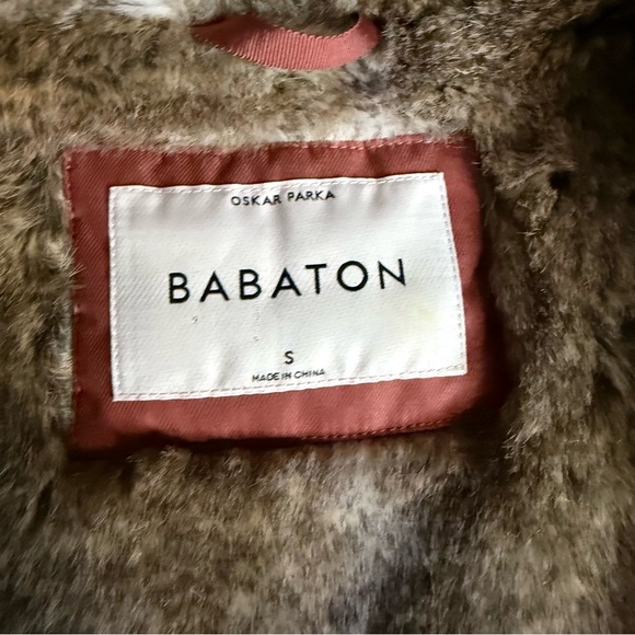 Babaton Oskar Parka Warm Rust Jacket Goosedown waterproof size Small - Picture 12 of 16